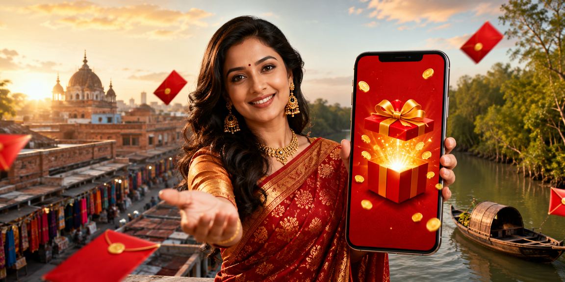 সুন্দরবনে বাংলাদেশি মডেল লাল খাম বোনাস নিয়ে আনন্দিত